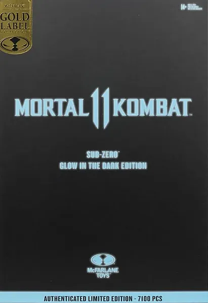 MORTAL KOMBAT ACTION FIGURE GLOW IN THE DARK EDITION SUB-ZERO (GOLD LABEL) 18 CM